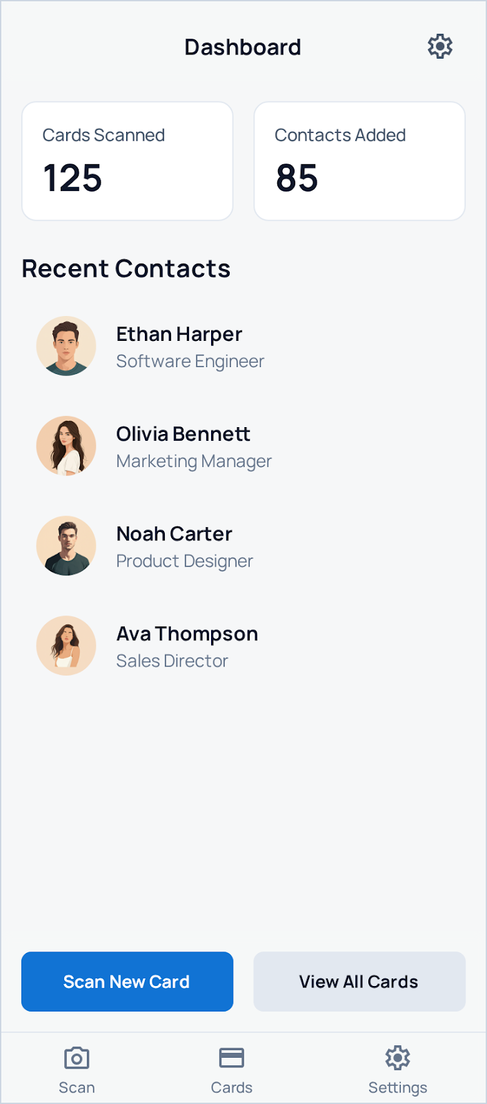 VisionCard Dashboard